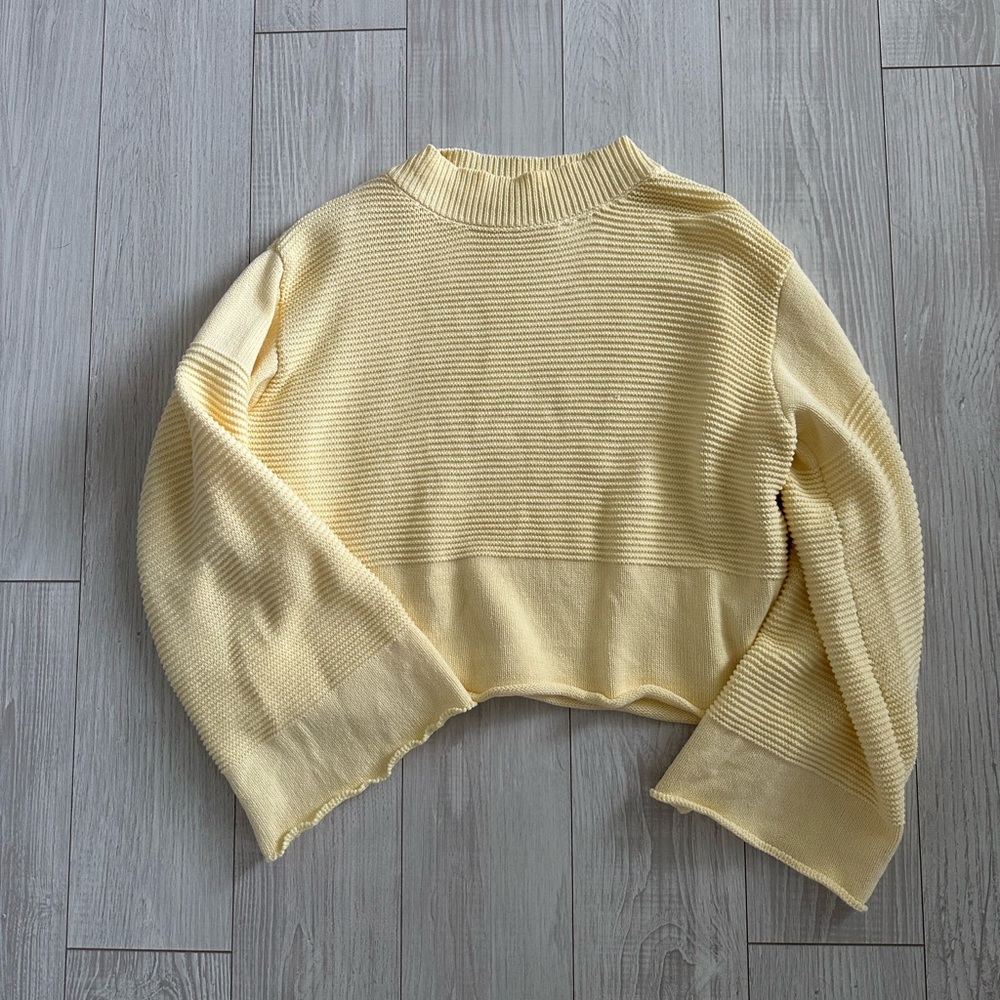 Princess Polly Soft Yellow Crew Neck Sweater